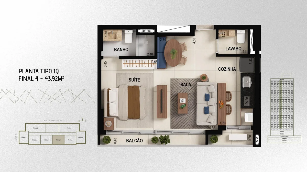 Planta 44m — Cidade Ybiti Home