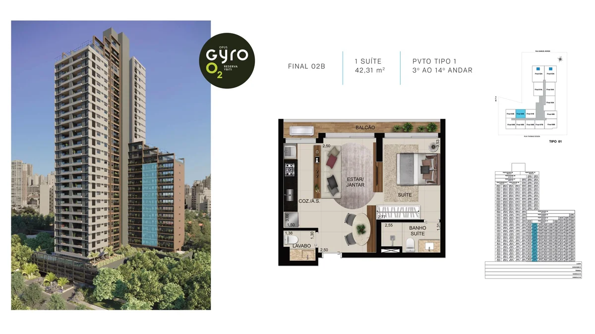 Planta 1 suite — Opus Gyro O2