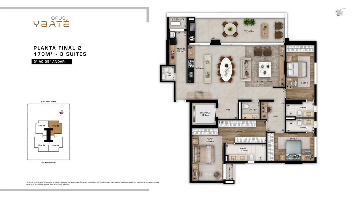 Planta 170m2 — Opus Ybaté