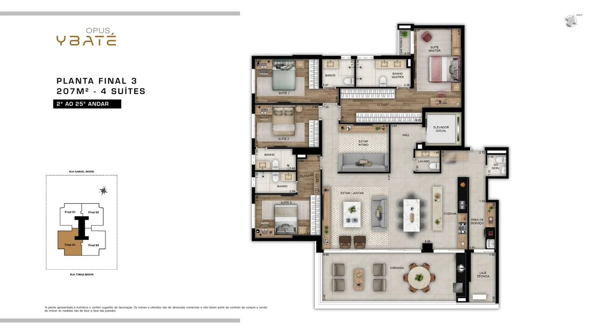 Planta 207m2 — Opus Ybaté