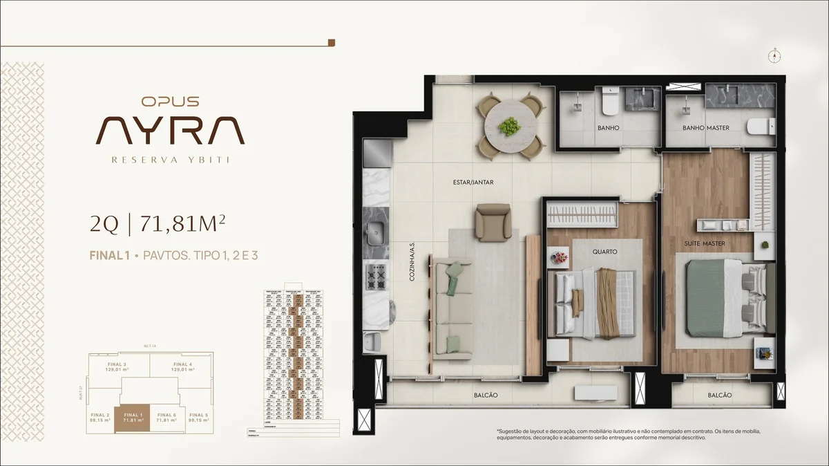 Planta 71m2 — Opus Ayra
