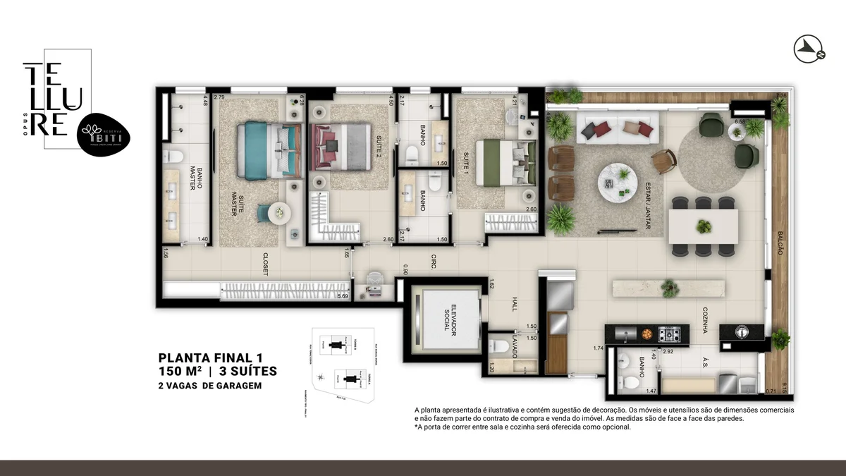 Planta 150m2 — Opus Tellure